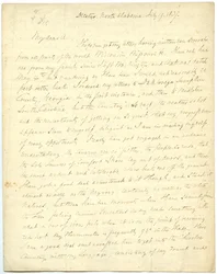 Carta incompleta [de G.W. Featherstonhaugh], Decatur, NC, ao Coronel Abert [John James Abert], 19 de julho de 1837