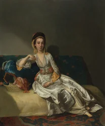 Nancy Parsons em vestido turco