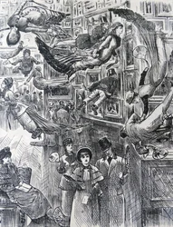 A ingenuidade de EDISON como visto por George du Maurier.