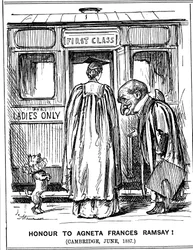 Honra a Agneta Frances Ramsay! Cambridge, junho de 1887