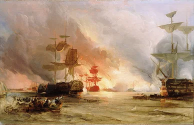 O bombardeamento de Argel, 27 de agosto de 1816, c.1836 (pintura a óleo)