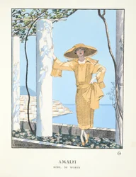 Amalfi, de uma coleção de pratos de moda
