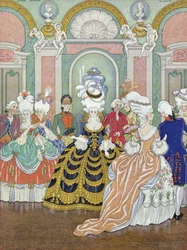Cena de salão de baile, ilustração de 