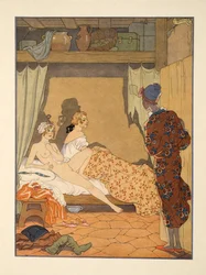 Cena de quarto, ilustração de 