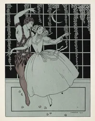 "Le Spectre de la Rose". A imagem tira o seu nome do ballet dos Ballets Russes baseado num poema de Théophile Gautier. Os bailarinos da actuação original foram Vaslav Nijinsky como a Rosa e Tamara Karsavina como a Rapariga, e podem ser vistos a dançar