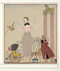 Mademoiselle de Maupin, de Personages de Comedie, pub. 1922 (impressão em estêncil)