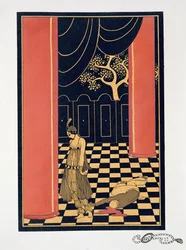Tamara Karsavina (1885-1978) no papel de título de "Thamar