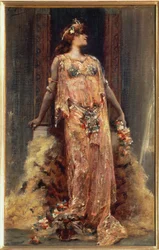 Sarah Bernhardt (1844-1923) no papel de Cleópatra