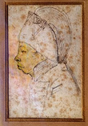 Retrato de François Hanriot (1761-1794) Desenho de Gabriel (século XVIII), Paris, Musee Carnavalet