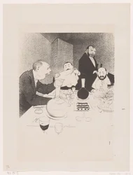 Mannen aan tafel tijdens een diner Ele é condecorado e seus amigos lhe oferecem um banquete (título original) Os grandes espetáculos da natureza; a vida de Mr. Any (título original da série)