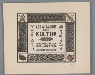 Capa para quatro estampas de horrores da Primeira Guerra Mundial
Les 4 saisons dela kultur (título da série sobre o objecto)