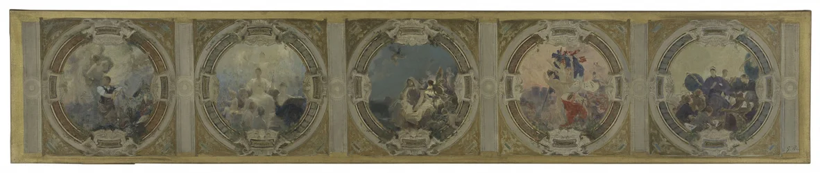 Esboço para a Galeria Lobau da Câmara Municipal de Paris: Arte. História. Filosofia. A Revolução Francesa. A ciência