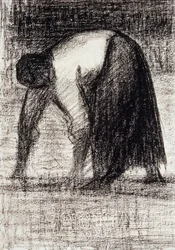 Uma camponesa com as mãos no chão; Paysanne les Mains au Sol, c.1882