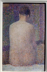 Back Laying Painting by Georges Seurat (1859-1891) 1887 Sun. 0,24x1,55 m Paris, musee d