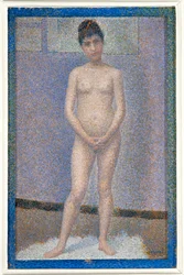 Modelo, vista frontal (óleo sobre tela)
