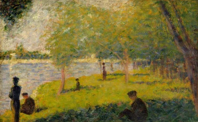 Estudo para um domingo em La Grande Jatte, 1884.