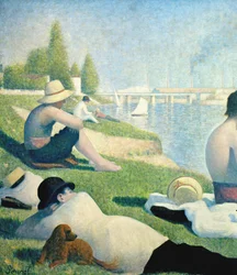 Banhistas em Asnières, 1884, pormenor de 2136