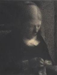 Bordado; The Artists Mother, 1882-83 (conté creiom no papel Michallet)