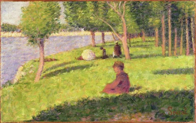 Figuras sentadas, estudo para Uma tarde de domingo na ilha de La Grande Jatte, 1884-85