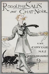 Rodolphe Salis com o Gato Preto, c. 1890.
