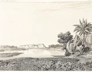 Iraque, vista da Babilônia, desenho de F, Thomas da gravura de Georges Perrot (1832-1914) e Charles Chipiez (1835-1901), Histoire de l