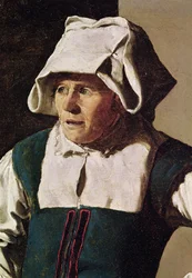 Mulher Velha, detalhe da cabeça, c.1618-19 (detalhe de 242455)