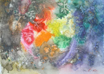 Folhas orgânicas coloridas