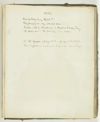 Sem título [página de texto referente a Broadlands], 1868.
