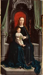 Madona entronizada com o Menino ou Madona das Uvas, painel central do Retábulo de Cervara