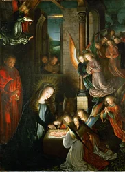 Noite Santa (pintura sobre madeira de carvalho)