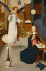A Anunciação, c.1490 (óleo sobre painel de carvalho)