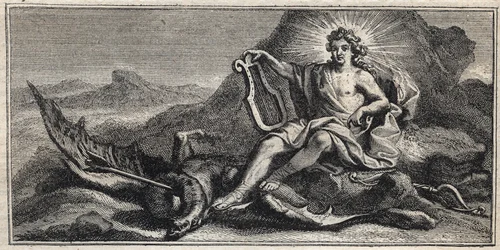 Apollo matando a Hydra - Apollo terrassant l