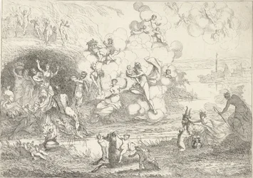 Mercúrio dá Bacchus às ninfas
A vida dos Bacchantes (título da série)