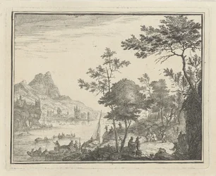 Paisagem do rio com local de desembarque