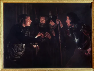 A Negação de São Pedro. Pintura de Gerard Seghers (1591-1651). Óleo sobre tela