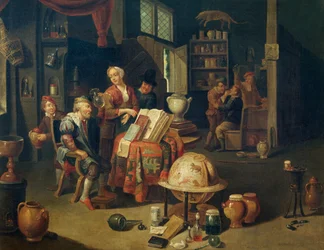 Charlatan, óleo sobre tela por Gerard Thomas (1663-1721), Bélgica