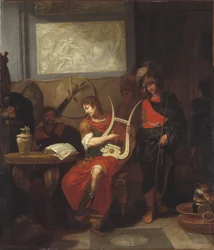 Aquiles que joga a lira na chegada dos enviados de Agamenon, 1675-80