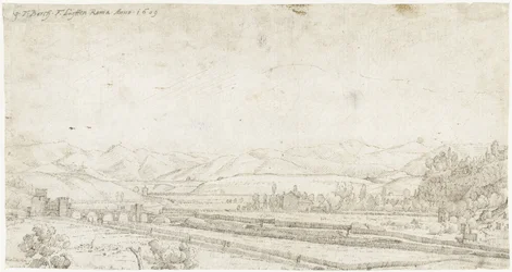 Paisagem com a Ponte Milvio, fora de Roma