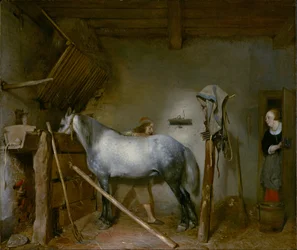 Cavalo numa estrebaria, c. 1652-54