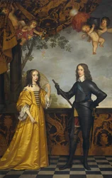 Retrato duplo de Guilherme II (1626-1650), Príncipe de Orange, e sua esposa Mary Stuart (1631-1660).