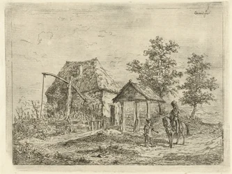 Cavalaria na fazenda O artilheiro a cavalo e o fazendeiro