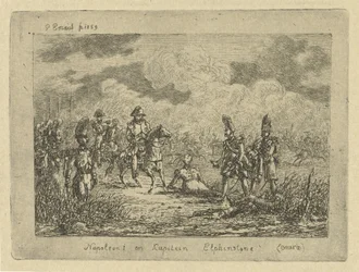 Napoleão com soldados caídos
Napoleão I e Capitão Elphinstone (Omera) (título sobre o objecto)