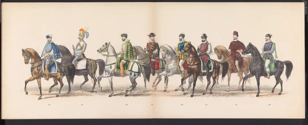 Máscara dos estudantes de Leiden, 1870 (ilustração 13) Procissão fantasiada realizada pelos membros do corpo estudantil de Leiden em 7 de junho de 1870, em comemoração aos 295 anos da Leidsche Hoogeschool, retratando uma visita a Leiden em
