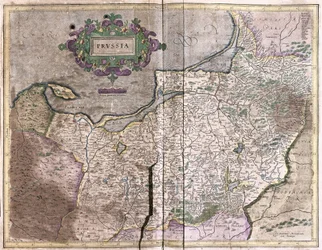 Mapa antigo da Polónia - hoje Lituânia (gravura