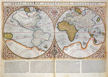 Mapa do Mundo Duplo Hemisfério, 1587