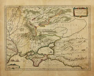 Quersoneso Táurico. Mapa da Crimeia, 1595