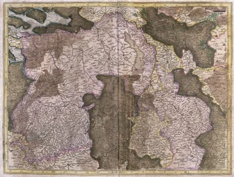 Mapa sem título de Brabant: Bélgica e Holanda (gravura