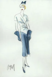 Moda feminina de 1931, saia e blusa - G.Hartung