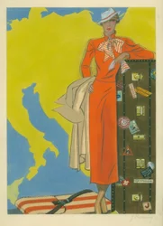 Moda feminina 1932 - vestido de viagem - Gerd Hartung