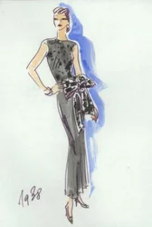 Moda feminina 1938, vestido de noite - Gerd Hartung